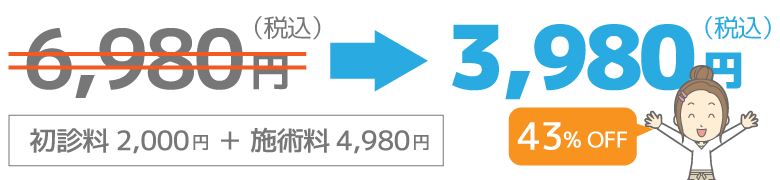 1回 3980円(税込)
